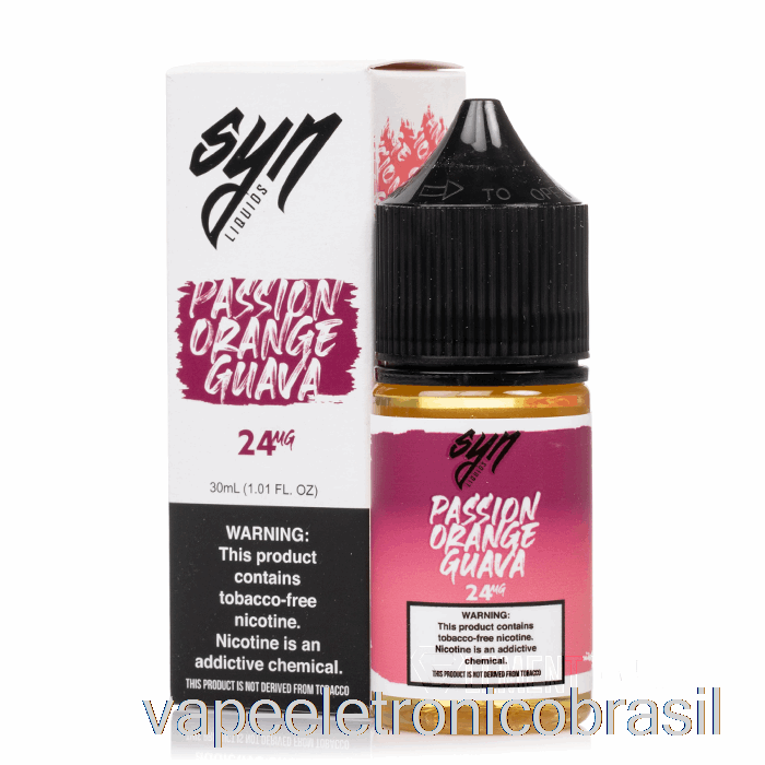 Vape Recarregável Paixão Laranja Goiaba - Sais Sin - 30ml 24mg